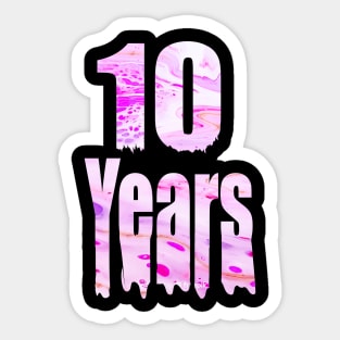 10 Years Sticker